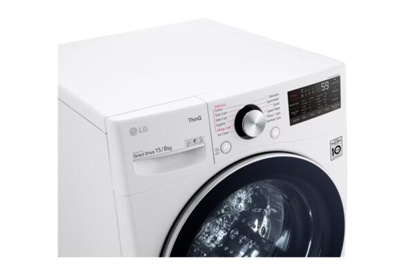 Washing Machine FL W/D 15/8 KG / Direct Drive Motor / Wi-Fi / Steam / White color - Image 5