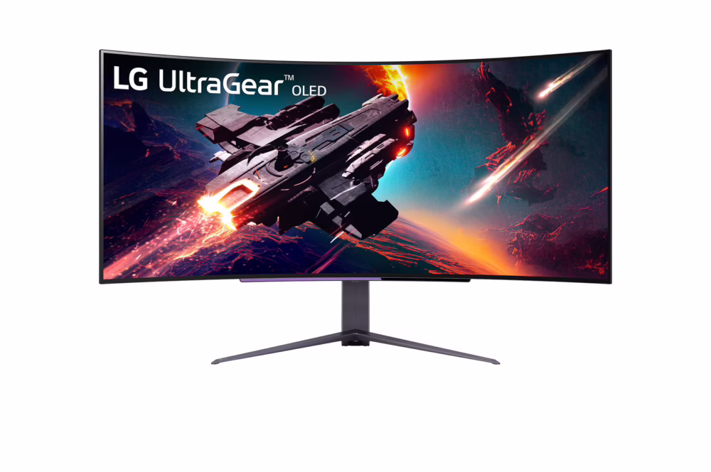 شاشة ألعاب منحنية مقاس 45 بوصة UltraGear™ OLED WQHD 240 هرتز 0.03 مللي ثانية متوافقة مع G-Sync مستوى الإنحناء 800R مع مكبرات صوت مدمجة