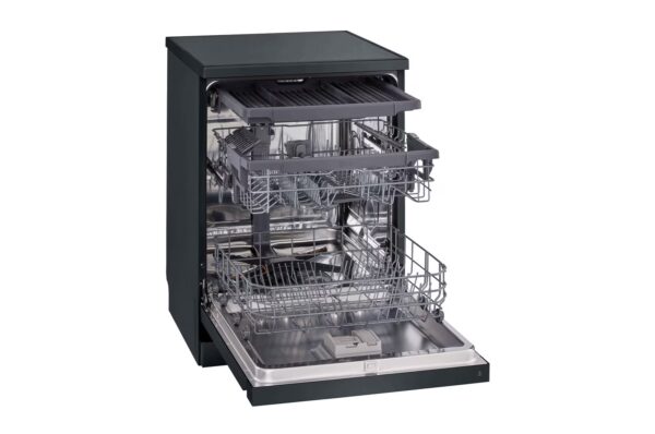 Dishwasher 14 place setting / Smart rack / Low noise / Dual wash zone / Turbo cycle / Direct Drive Motor / Black steel color - Image 8