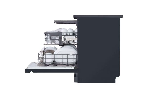 Dishwasher 14 place setting / Smart rack / Low noise / Dual wash zone / Turbo cycle / Direct Drive Motor / Black steel color - Image 6