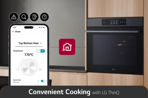 Built-in Oven 76 liter /Air frying / Sous steam / InstaView / Easy cleaning / Wi-Fi / Energy saving / Black steel color - Image 13