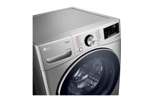 Washing Machine FL W/D 19/12 KG / Direct Drive Motor / Wi-Fi / Steam / Turbo Wash / Steel silver color - Image 4
