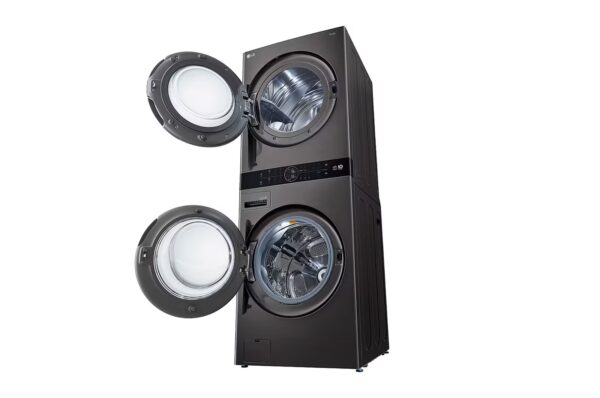 ⁦وحدة واحدة تحميل أمامي LG WashTower ™ مع لوحة تحكم بالمنتصف 21 كجم غسالة و 16 كجم مجفف / اسود⁩ - الصورة ⁦14⁩