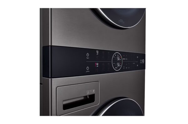 ⁦وحدة واحدة تحميل أمامي LG WashTower ™ مع لوحة تحكم بالمنتصف 21 كجم غسالة و 16 كجم مجفف / اسود⁩ - الصورة ⁦10⁩