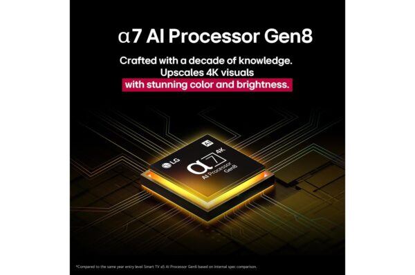 ⁦تلفزيون LG QNED AI QNED80 4K Smart TV مقاس 65 بوصة المدعوم بجهاز التحكم AI Magic remote وميزة HDR10 وواجهة webOS25 طراز عام 2025⁩ - الصورة ⁦6⁩