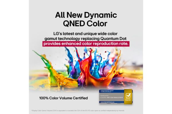 ⁦تلفزيون LG QNED AI QNED80 4K Smart TV مقاس 65 بوصة المدعوم بجهاز التحكم AI Magic remote وميزة HDR10 وواجهة webOS25 طراز عام 2025⁩ - الصورة ⁦5⁩